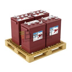 Pack 4 bater�as TROJAN J305G-AC | 6 Voltios 350 Amperios